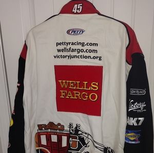 NASCAR Kyle Petty Wells Fargo Quilted Jacket New..JH design Chase Authentic